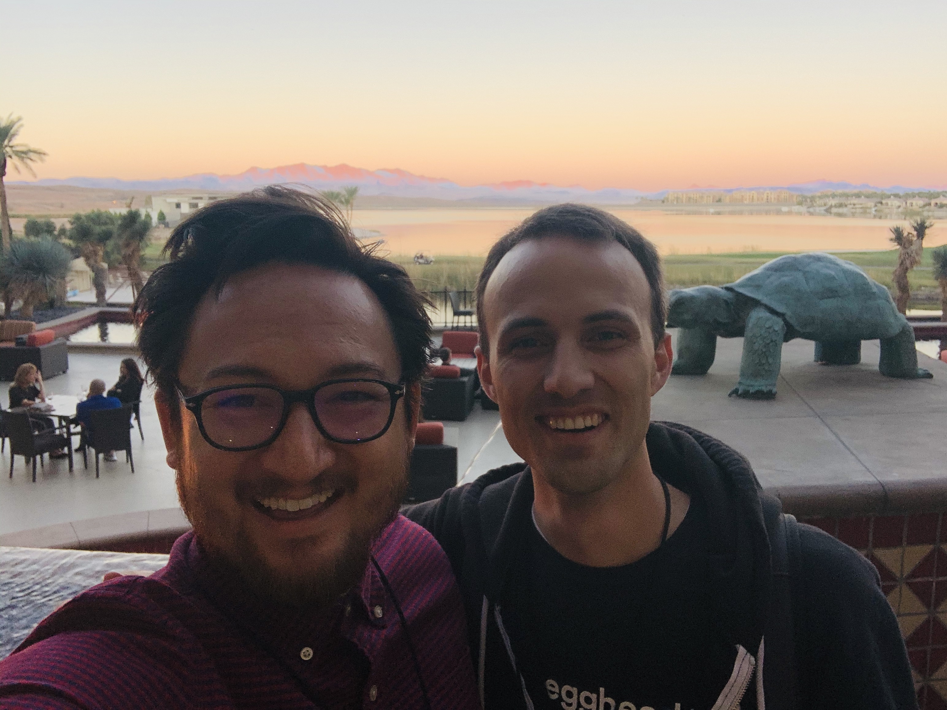 Selfie of chantastic and Kent C. Dodds at React Conf 2019